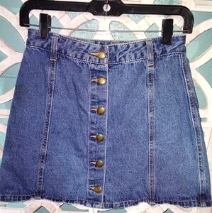 Classic Blue Denim Mini Skirt